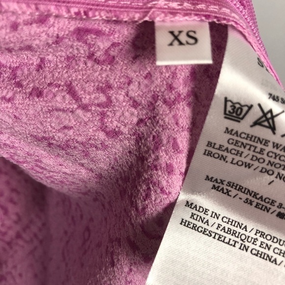 Stine Goya Irene Snake Printed Puff Sleeve Square Neck Top Blouse Pink XS - Picture 7 of 9